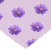 紫ゼラニウム花シームレスパターン ロングテーブルランナー (コーナー)