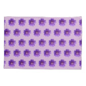 紫ゼラニウム花シームレスパターン 枕カバー (裏面)