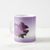 紫ゼラニウム花 コーヒーマグカップ (正面左)