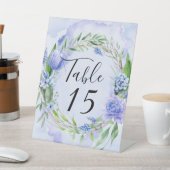 紫ダスティブルーハイ結婚アシンのテーブル番号 台座サイン (インサイチュ)