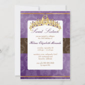 紫ダマスクスイート16/ティアラ/アメジスト招待状 招待状 (裏面)