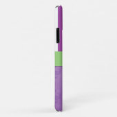 紫ダマスク、紫ストライプのストライプの、お名前 Case-Mate iPhoneケース (裏面/右)