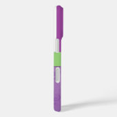 紫ダマスク、紫ストライプのストライプの、お名前 Case-Mate iPhoneケース (裏面 / 右)