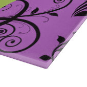 紫ダマスク，緑ダマスク，モノグラム カッティングボード (角)