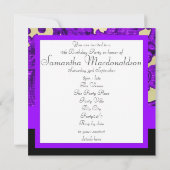紫ダマスクsweet sixteen 招待状 (裏面)