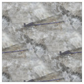 紫ダムセルフライ自然パターン ファブリック (クローズアップ)