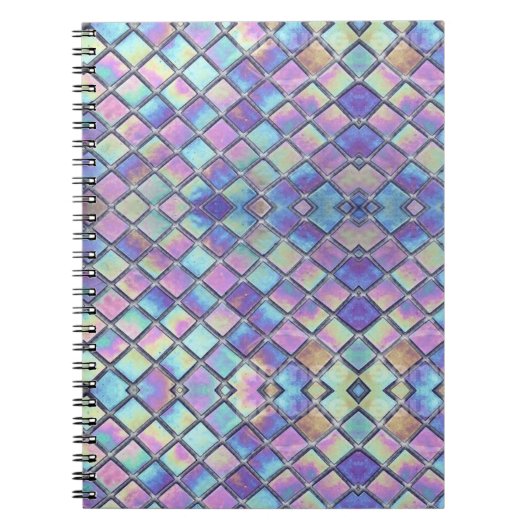 紫チタン鏡十字形モダン ノートブック (正面)