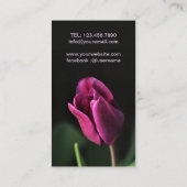 紫チューリップクローズアップ 名刺 (裏面)