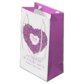 紫チューリップハートア感謝していートユー結婚式の引き出物 スモールペーパーバッグ (裏面アングル)