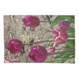 紫チューリップ枕ケース 枕カバー