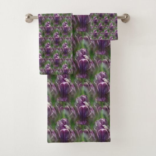 紫チューリップ花自然   バスタオルセット (インサイチュ)