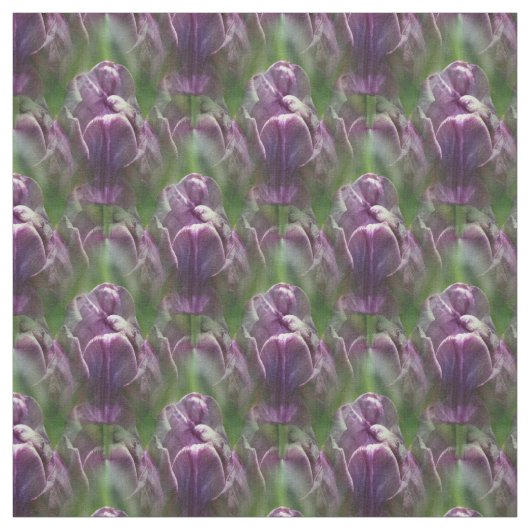 紫チューリップ花自然 ファブリック (見本)