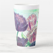 紫チューリップ カフェラテマグ (正面)