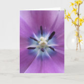 紫チューリップ カード (黄色い花)