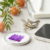 紫チューリップ キーホルダー (側面)