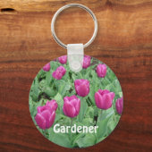 紫チューリップ キーホルダー (正面)