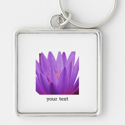 紫チューリップ キーホルダー (正面)