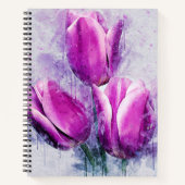 紫チューリップ ノートブック (正面)