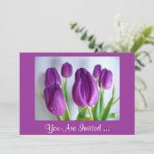 紫チューリップ 招待状 (スタンド正面)