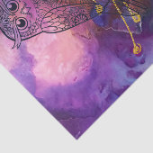 紫ティール（緑がかった色）フェイクフクロウ金枝 薄葉紙 (詳細)