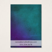 紫ティール(緑がかった色)木目イヤリングホルダー表示カード (裏面)