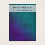 紫ティール(緑がかった色)木目イヤリングホルダー表示カード (正面)