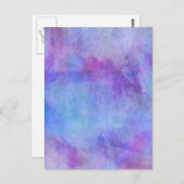 紫ティール（緑がかった色）紫の水彩背景 ポストカード (正面/裏面)