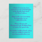 紫ティール（緑がかった色）銀フローラ、蝶エンクロージャ2 エンクロージャーカード (裏面)