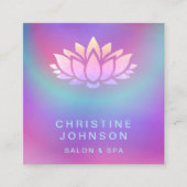 紫ティール（緑がかった色）青蓮 スクエア名刺 (正面)