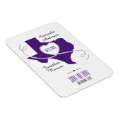 紫テキサス州カーリングリボン日付の保存 マグネット (右側)