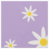 紫デイジー布 ファブリック (クローズアップ)