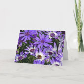 紫デイジー花デイジーアートノートカード カード (正面)