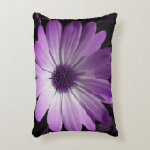 紫デイジー花枕 アクセントクッション (正面(垂直))