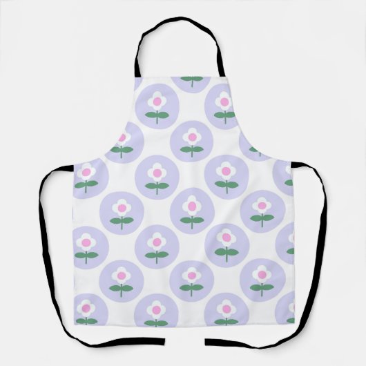 紫デイジー花母の日引っ越し祝いパーティーギフト エプロン (正面)