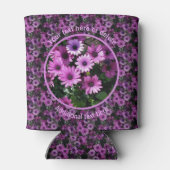 紫デイジー花自然 缶クーラー (裏面)