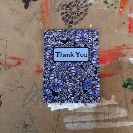 紫デイジー花 ポストカード