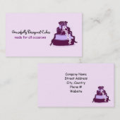 紫デザイエレガントナーケーキ 名刺 (正面/裏面)