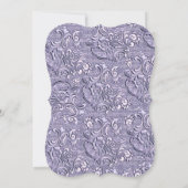 紫デザイエレガントナ結婚式招待状 招待状 (裏面)