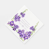 紫デュランタ水色結婚花 スタンダードランチョンナプキン (角)