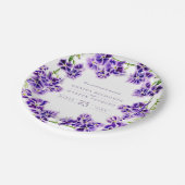 紫デュランタ水色結婚花 ペーパープレート (アングル)