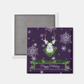 紫トナカイ磁石 マグネット (正面/裏面)