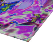紫トリップ(幻覚体験)のようなとマゼンタの野カラフル花 カッティングボード (角)