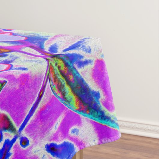 紫トリップ（幻覚体験）のようなとマゼンタの野カラフル花 テーブルクロス (インサイチュ)