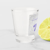 紫トンボパーソナライズされたイのガラス ショットグラス (左)