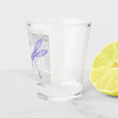紫トンボパーソナライズされたイのガラス ショットグラス (右)