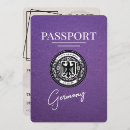 紫ドイツのパスポート日付の保存 セーブザデート