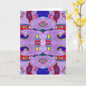 紫ドラゴングリーティングカード カード (黄色い花)