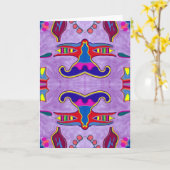 紫ドラゴングリーティングカード カード (黄色い花)