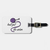 紫ニット高速、暖かく死ぬ ラゲッジタグ (正面横)