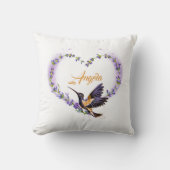 紫ハミパーソナライズされたドリハート クッション (正面)